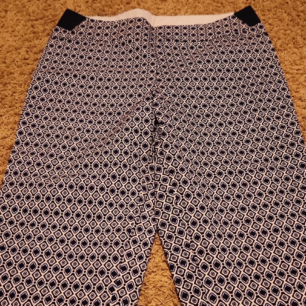 Investments Blue and White Patterned Fabric Size 16